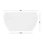 Jardineira Plastico Evora Branco  17x30cm Naterial