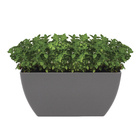 Jardineira Plastico Evora Cinza Pastel 17x30cm Naterial