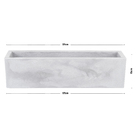 Jardineira Plástico Flat Cinza 15x57cm Japi