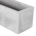 Jardineira Plástico Quadrada Flat Cinza 15x57cm Japi