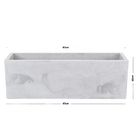 Jardineira Plástico Flat Cinza 21,5x67cm Japi