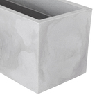 Jardineira Plástico Quadrada Flat Cinza 21,5x67cm Japi