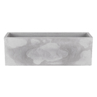 Jardineira Plástico Quadrada Flat Cinza 21,5x67cm Japi