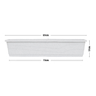 Jardineira Plástico Roma Cinza 17x80cm Desli