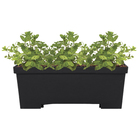 Jardineira Plástico Roma Preto 9,5x25cm Desli