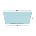 Jardineira Plastico Sampa Azul Pastel 17x40cm Naterial