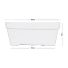 Jardineira Plastico Sampa Branco  17x40cm Naterial