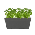 Jardineira Plastico Sampa Cinza Pastel 17x40cm Naterial