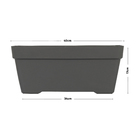 Jardineira Plastico Sampa Cinza Pastel 17x40cm Naterial