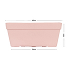 Jardineira Plastico Sampa Rosa Pastel 17x40cm Naterial