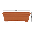 Jardineira Plástico Vicenza Terracota 11x36cm Desli