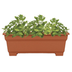 Jardineira Plástico Vicenza Terracota 17x50cm Desli