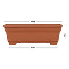 Jardineira Plástico Vicenza Terracota 17x50cm Desli