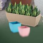 Jardineira Rattan Grande (10l) Cor Palha Injeplastec