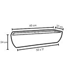 Jardineira Viena Para Plantas 60x25cm Floreira Polietileno -