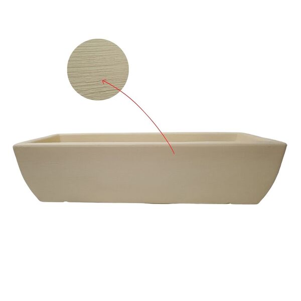 Jardineira Viena Para Plantas em Polietileno 100x25cm Bege