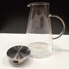 Jarra 23x18x18cm 1,8l Borosilicato Transparente Tampa Inox