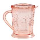 Jarra Acrílico 4 Copos Agua Suco Gelo Bebida1200ml Rosa