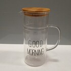 Jarra Água Suco Home&co Com Tampa Bambu Borossilicato 1,2l 21