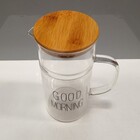 Jarra Água Suco Home&co Com Tampa Bambu Borossilicato 1,2l 21