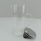 Jarra Agua Suco Home&co Tampa Inox Borossilicato 1,3l 22x10x1