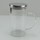 Jarra Agua Suco Home&co Tampa Inox Borossilicato 1l 18x10x10c