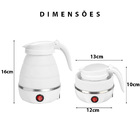 Jarra Chaleira Eletrica Silicone Dobravel 600 Ml Portatil Via