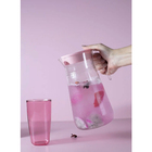 Jarra De Plástico Com Tampa 1,8l Jarra De Suco E Água Rosa Qu