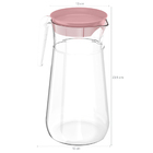 Jarra De Plástico Com Tampa 1,8l Jarra De Suco E Água Rosa Qu