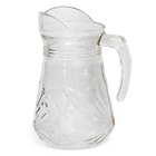 Jarra De Vidro 1300ml Transparente - Alça, Bico E Tampa Para