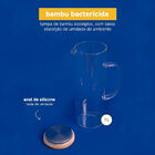 Jarra De Vidro 1 Litro Com Tampa De Bambu
