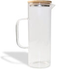 Jarra De Vidro 1 Litro Com Tampa De Bambu