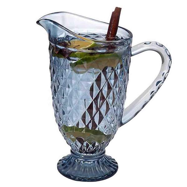 Jarra De Vidro Abacaxi Azul 1,2l - Javi026