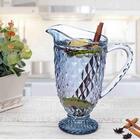 Jarra De Vidro Abacaxi Azul 1,2l - Javi026