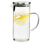 Jarra De Vidro Borosilicato Com Tampa Cor Prata 1.3l