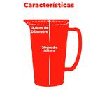 Jarra De Vidro C/fio De Ouro Diamond Transparente 1l