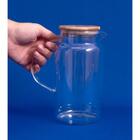 Jarra De Vidro Com Tampa De Bambu 1,2l - Oikos