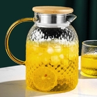 Jarra De Vidro Com Tampa De Bambu 1 Litro