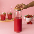 Jarra De Vidro Com Tampa De Bambu 2 L - Oikos