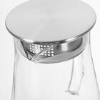 Jarra De Vidro Com Tampa De Inox Borossilicato Mercury 1,5l -