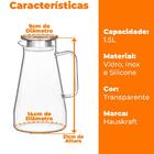 Jarra De Vidro Com Tampa De Inox Borossilicato Mercury 1,5l -