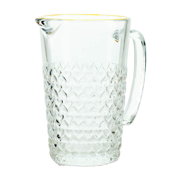 Jarra De Vidro Coração Fio Dourado 1l Lyor Para Suco Água