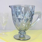 Jarra De Vidro Diamond Azul Metalizado 1,1l