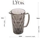 Jarra De Vidro Diamond Cinza Metalizado 1l Lyor 1427