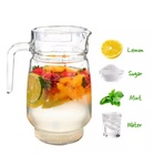 Jarra De Vidro Lisa Com Tampa 1,8l Litros + Colher Bailarina