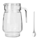 Jarra De Vidro Lisa Com Tampa 1,8l Litros + Colher Bailarina