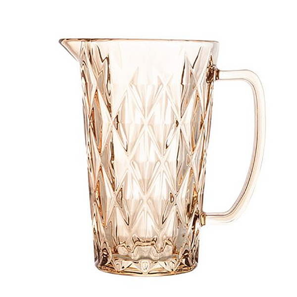 Jarra De Vidro Metalizada Sodo Calcico Diamond Ambar 1 Litro