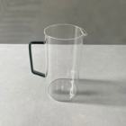 Jarra De Vidro Moderna Com Alça Fumê 1,35l