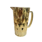 Jarra De Vidro Sodo Calcico Diamond Dourado 1 Litro Lyor