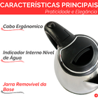 Jarra Elétrica Chaleira Ferve Rápido Bule Capacidade 2 Litros